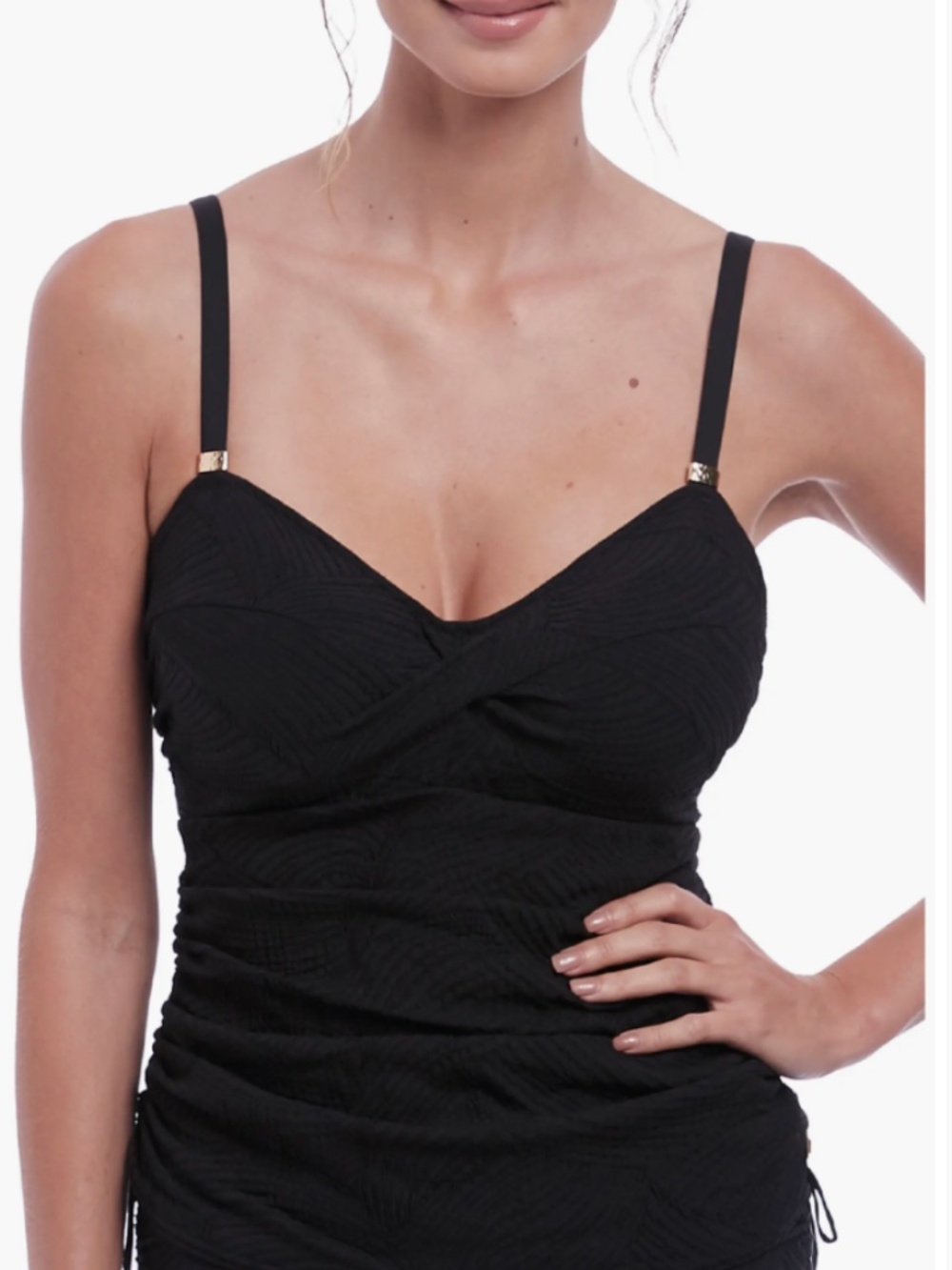 Fantasie Ottawa Underwire Twist Front Tankini Top - Black - 32G